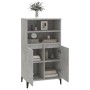 Aparador alto madera contrachapada gris hormigón 60x36x110 cm de vidaXL, Aparadores - Ref: Foro24-821232, Precio: 98,72 €, De...