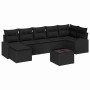 Conjunto de sofá de jardín con cojín 8 pcs Negro Poliratán en Sofás de exterior | Comprar online en Foru.es