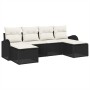 Conjunto de sofá de jardín 6 pcs Negro Rattan de Poliéster en Sofás de exterior | Comprar online en Foru.es
