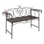 Banco de jardín de acero marrón envejecido 132 cm de vidaXL, Bancos de jardín - Ref: Foro24-40716, Precio: 152,76 €, Descuent...