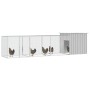 Gallinero de acero galvanizado gris 400x91x100 cm de vidaXL, Jaulas y habitáculos para animales pequeños - Ref: Foro24-310646...