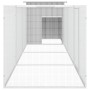 Gallinero de acero galvanizado gris 400x91x100 cm de vidaXL, Jaulas y habitáculos para animales pequeños - Ref: Foro24-310646...