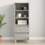 Aparador alto madera contrachapada gris hormigón 40x36x110 cm de vidaXL, Aparadores - Ref: Foro24-821240, Precio: 60,90 €, De...
