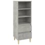 Aparador alto madera contrachapada gris hormigón 40x36x110 cm de vidaXL, Aparadores - Ref: Foro24-821240, Precio: 61,56 €, De...