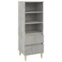 Hohes Sideboard aus betongrauem Sperrholz, 40 x 36 x 110 cm von vidaXL, Sideboards - Ref: Foro24-821240, Preis: 60,90 €, Raba...
