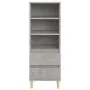 Hohes Sideboard aus betongrauem Sperrholz, 40 x 36 x 110 cm von vidaXL, Sideboards - Ref: Foro24-821240, Preis: 60,90 €, Raba...
