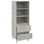 Hohes Sideboard aus betongrauem Sperrholz, 40 x 36 x 110 cm von vidaXL, Sideboards - Ref: Foro24-821240, Preis: 60,90 €, Raba...
