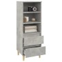 Aparador alto madera contrachapada gris hormigón 40x36x110 cm de vidaXL, Aparadores - Ref: Foro24-821240, Precio: 61,56 €, De...