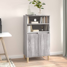 Aparador alto de madera contrachapada gris Sonoma 60x36x110 cm de vidaXL, Aparadores - Ref: Foro24-821226, Precio: 81,90 €, D...
