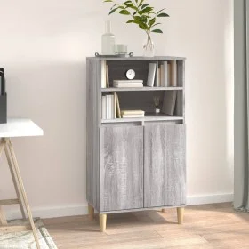 Aparador alto de madera contrachapada gris Sonoma 60x36x110 cm de vidaXL, Aparadores - Ref: Foro24-821226, Precio: 80,92 €, D...