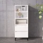 Aparador alto madera contrachapada blanco brillo 40x36x110 cm de vidaXL, Aparadores - Ref: Foro24-821246, Precio: 73,46 €, De...