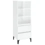 Aparador alto madera contrachapada blanco brillo 40x36x110 cm de vidaXL, Aparadores - Ref: Foro24-821246, Precio: 73,46 €, De...