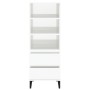 Aparador alto madera contrachapada blanco brillo 40x36x110 cm de vidaXL, Aparadores - Ref: Foro24-821246, Precio: 74,11 €, De...