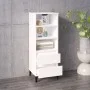 Aparador alto madera contrachapada blanco brillo 40x36x110 cm de vidaXL, Aparadores - Ref: Foro24-821246, Precio: 73,46 €, De...