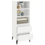 Aparador alto madera contrachapada blanco brillo 40x36x110 cm de vidaXL, Aparadores - Ref: Foro24-821246, Precio: 73,46 €, De...