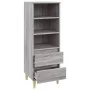 Hohes Sonoma-Sideboard aus grauem Sperrholz, 40 x 36 x 110 cm von vidaXL, Sideboards - Ref: Foro24-821242, Preis: 62,75 €, Ra...