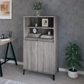 Aparador alto de madera contrachapada gris Sonoma 60x36x110 cm de vidaXL, Aparadores - Ref: Foro24-821234, Precio: 104,87 €, ...