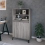Aparador alto de madera contrachapada gris Sonoma 60x36x110 cm de vidaXL, Aparadores - Ref: Foro24-821234, Precio: 106,40 €, ...