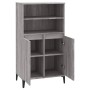 Aparador alto de madera contrachapada gris Sonoma 60x36x110 cm de vidaXL, Aparadores - Ref: Foro24-821234, Precio: 106,40 €, ...