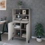 Aparador alto de madera contrachapada gris Sonoma 60x36x110 cm de vidaXL, Aparadores - Ref: Foro24-821234, Precio: 106,40 €, ...