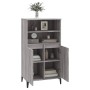 Aparador alto de madera contrachapada gris Sonoma 60x36x110 cm de vidaXL, Aparadores - Ref: Foro24-821234, Precio: 106,40 €, ...