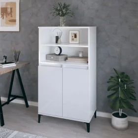 Aparador alto madera contrachapada blanco brillo 60x36x110 cm de vidaXL, Aparadores - Ref: Foro24-821230, Precio: 114,91 €, D...