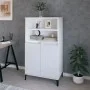 Aparador alto madera contrachapada blanco brillo 60x36x110 cm de vidaXL, Aparadores - Ref: Foro24-821230, Precio: 114,91 €, D...