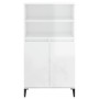 Aparador alto madera contrachapada blanco brillo 60x36x110 cm de vidaXL, Aparadores - Ref: Foro24-821230, Precio: 116,67 €, D...