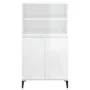 Aparador alto madera contrachapada blanco brillo 60x36x110 cm de vidaXL, Aparadores - Ref: Foro24-821230, Precio: 114,91 €, D...