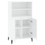 Aparador alto madera contrachapada blanco brillo 60x36x110 cm de vidaXL, Aparadores - Ref: Foro24-821230, Precio: 116,67 €, D...