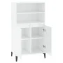 Aparador alto madera contrachapada blanco brillo 60x36x110 cm de vidaXL, Aparadores - Ref: Foro24-821230, Precio: 114,91 €, D...