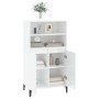 Aparador alto madera contrachapada blanco brillo 60x36x110 cm de vidaXL, Aparadores - Ref: Foro24-821230, Precio: 116,67 €, D...