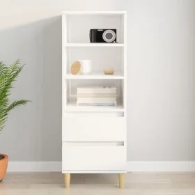 Tall plywood white gloss sideboard 40x36x110 cm by vidaXL, Sideboards - Ref: Foro24-821238, Price: 84,22 €, Discount: %