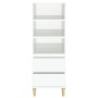 Aparador alto madera contrachapada blanco brillo 40x36x110 cm de vidaXL, Aparadores - Ref: Foro24-821238, Precio: 85,47 €, De...
