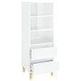 Aparador alto madera contrachapada blanco brillo 40x36x110 cm de vidaXL, Aparadores - Ref: Foro24-821238, Precio: 85,47 €, De...