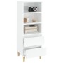 Aparador alto madera contrachapada blanco brillo 40x36x110 cm de vidaXL, Aparadores - Ref: Foro24-821238, Precio: 85,47 €, De...