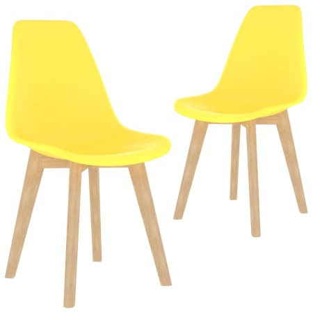 Sillas de comedor 2 unidades plástico amarillo en Sillas de comedor | Comprar online en Foru.es