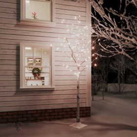Abedul artificial blanco con 240 LEDs blanco cálido 300 cm de vidaXL, Arboles de navidad - Ref: Foro24-345146, Precio: 98,87 ...