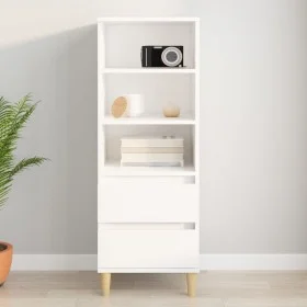 Tall white plywood sideboard 40x36x110 cm by vidaXL, Sideboards - Ref: Foro24-821236, Price: 74,81 €, Discount: %