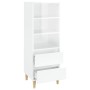 Aparador alto madera contrachapada blanco 40x36x110 cm de vidaXL, Aparadores - Ref: Foro24-821236, Precio: 75,75 €, Descuento: %
