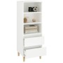Aparador alto madera contrachapada blanco 40x36x110 cm de vidaXL, Aparadores - Ref: Foro24-821236, Precio: 75,75 €, Descuento: %