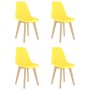 Sillas de comedor 4 unidades plástico amarillo en Sillas de comedor | Comprar online en Foru.es