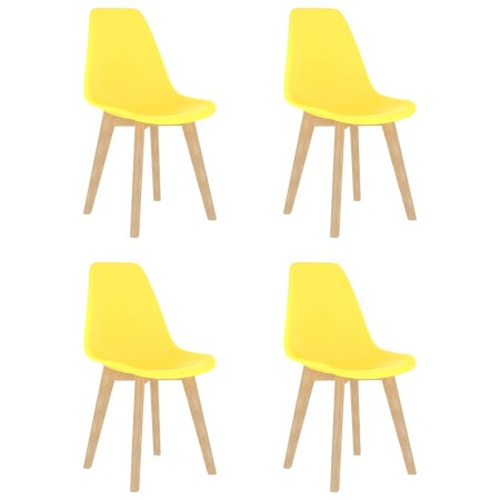 Sillas de comedor 4 unidades plástico amarillo en Sillas de comedor | Comprar online en Foru.es