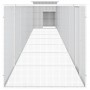 Gallinero de acero galvanizado gris 700x91x100 cm de vidaXL, Jaulas y habitáculos para animales pequeños - Ref: Foro24-310646...