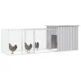 Gallinero de acero galvanizado gris 300x91x100 cm de vidaXL, Jaulas y habitáculos para animales pequeños - Ref: Foro24-310646...