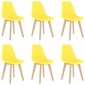 Sillas de comedor 6 unidades plástico amarillo en Sillas de comedor | Comprar online en Foru.es