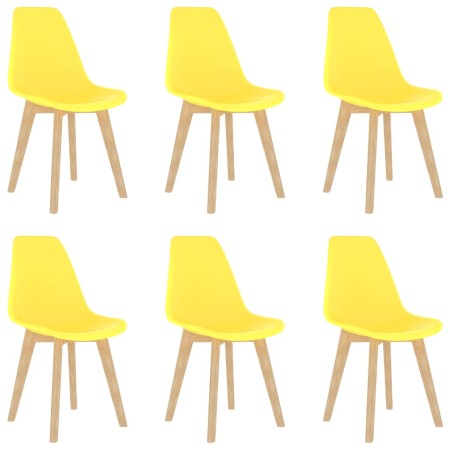 Sillas de comedor 6 unidades plástico amarillo en Sillas de comedor | Comprar online en Foru.es