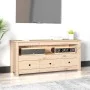 Mueble de TV de madera maciza de pino 114x35x52 cm de vidaXL, Muebles TV - Ref: Foro24-821502, Precio: 103,56 €, Descuento: %