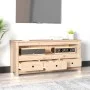 Mueble de TV de madera maciza de pino 114x35x52 cm de vidaXL, Muebles TV - Ref: Foro24-821502, Precio: 103,56 €, Descuento: %