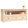 Mueble de TV de madera maciza de pino 114x35x52 cm de vidaXL, Muebles TV - Ref: Foro24-821502, Precio: 103,56 €, Descuento: %